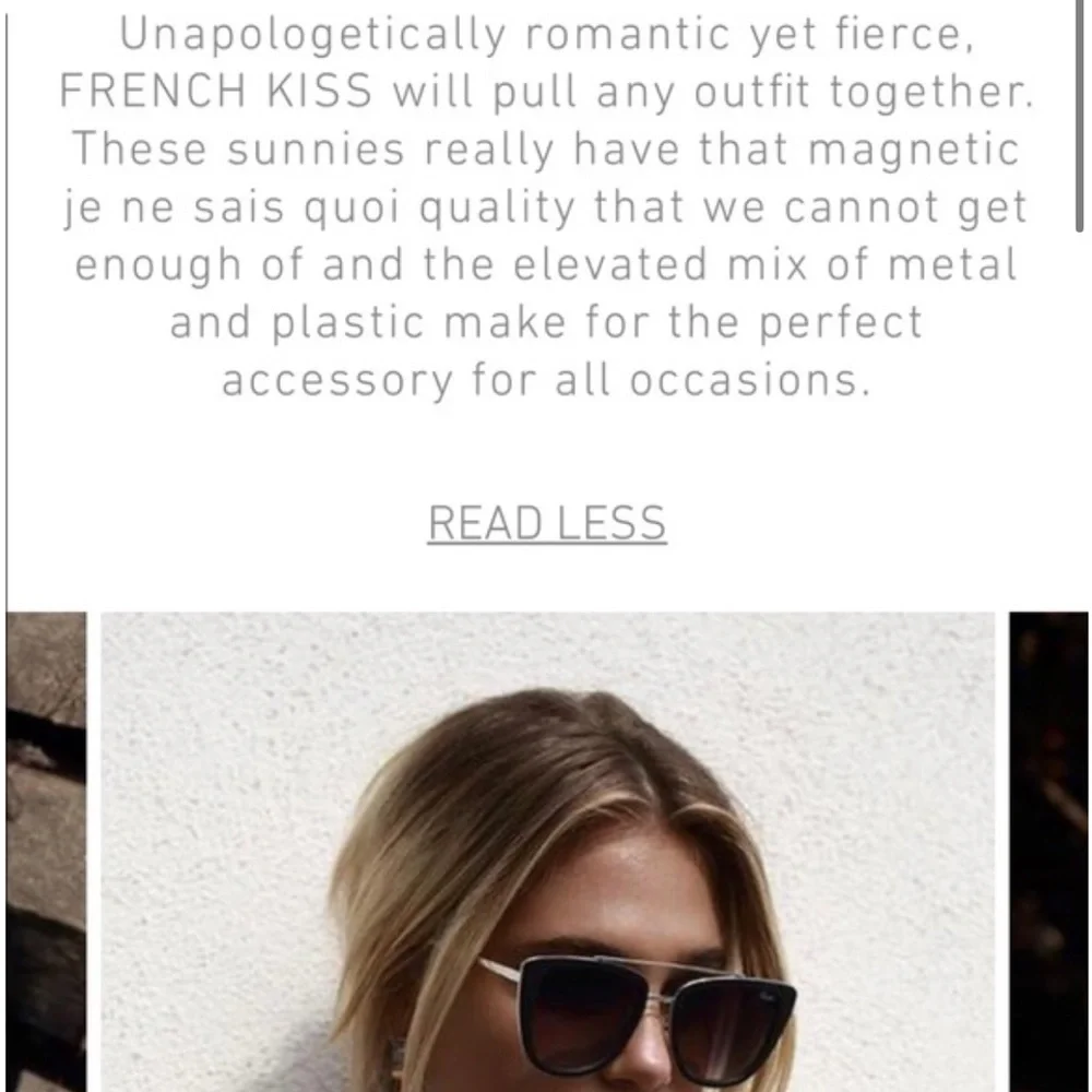 Quay Australia Black Cat-Eye Sunglasses